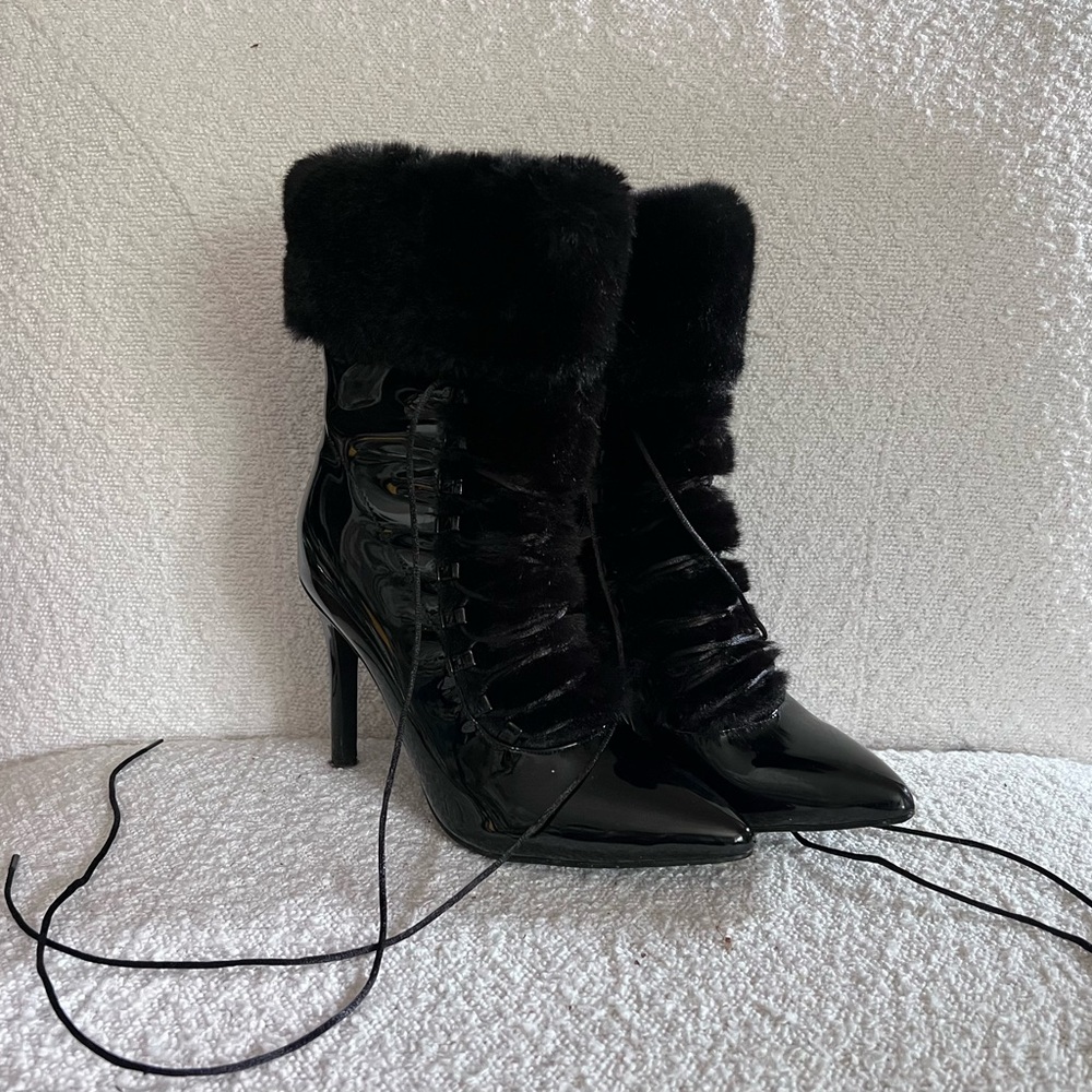 Sugar Thrillz Stiletto Fuzzy Boots